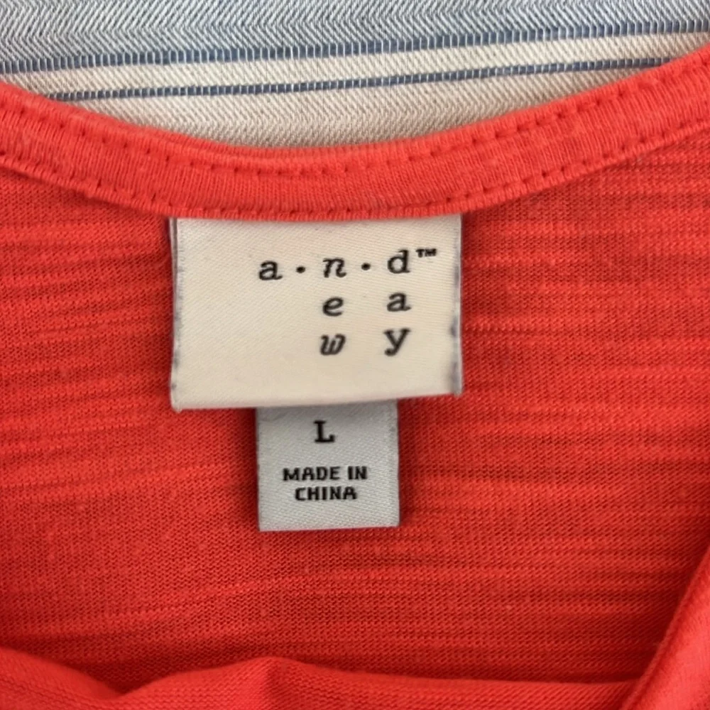 a•n•d e a w y dress. L. Orange. ptp 21”. Top to waist 18”. Total length 38” - Picture 6 of 6